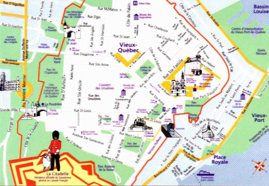 staré město Quebec City map