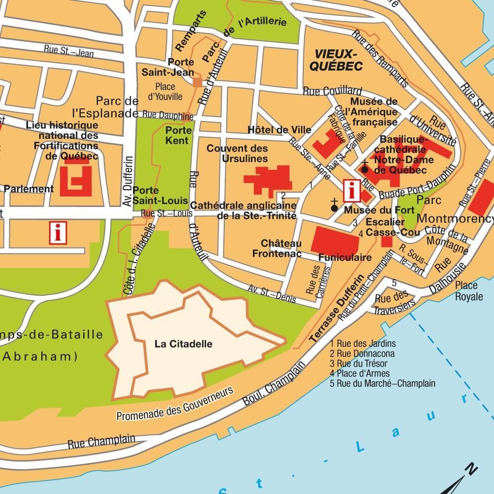 Mapa Quebec City, Quebec 