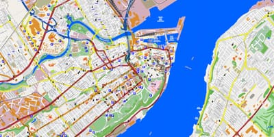Mapa Quebec City a okolí