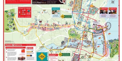 Staré Quebec City pěší turistické mapy