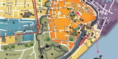 Staré Quebec City atrakce mapa