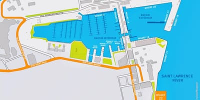 Mapa Quebec City cruise port