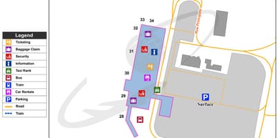 Mapa Quebec City letiště