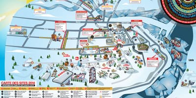 Mapa Quebec zimní karneval