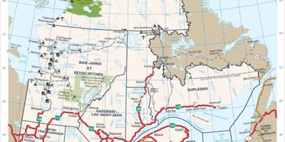 Mapa silniční Quebec kanada