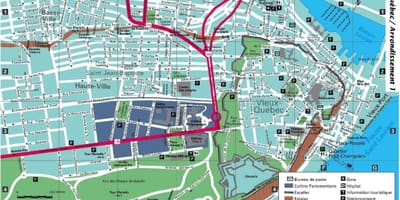 Mapa street old Quebec City